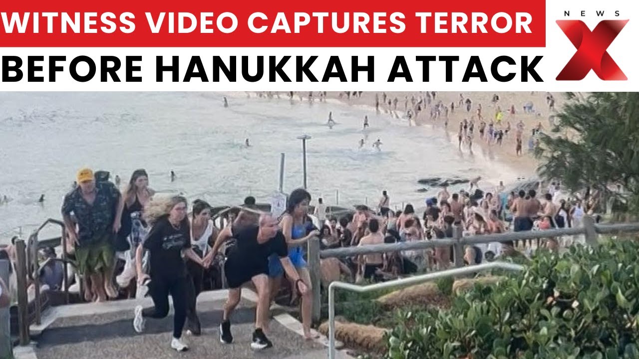 Australia Bondi Beach Shooting: raw Footage Shows Panic And People Fleeing In Bondi Beach Attack