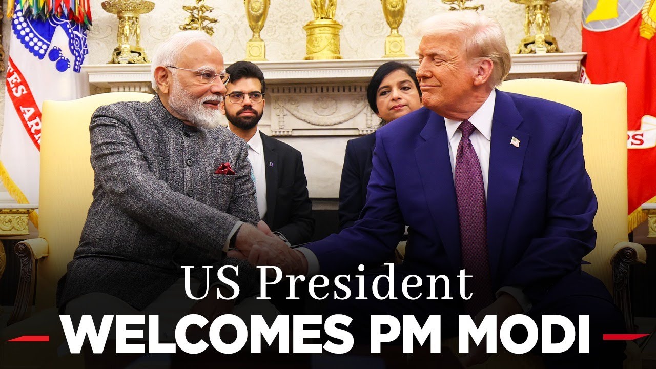 US President Trump warmly receives PM Modi at White House