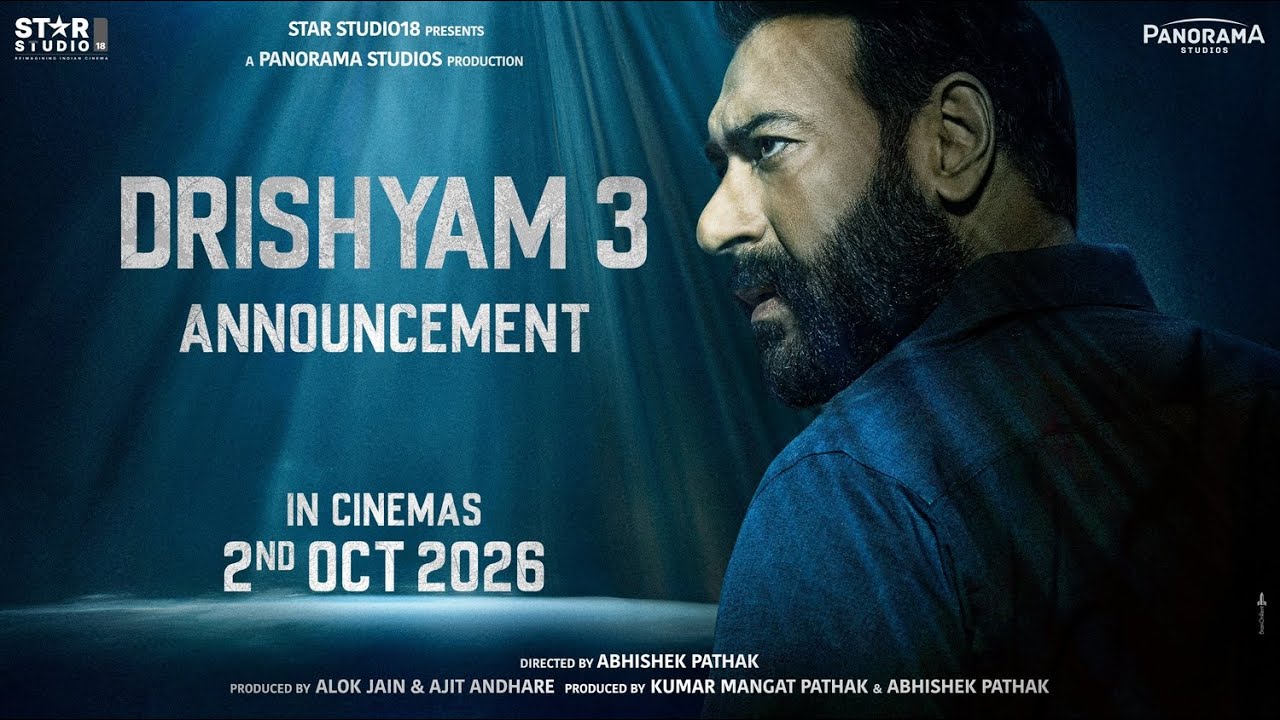 Drishyam 3 Announcement | In cinemas 2 Oct 2026 | Ajay Devgn | Tabu | Shriya Saran | Abhishek Pathak