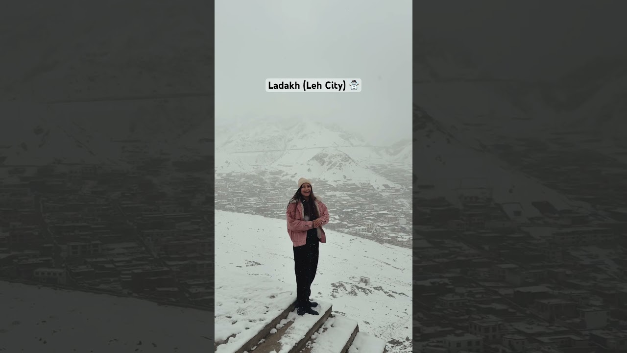Current situation in Leh Ladakh #snowfall #cherryblossomseason