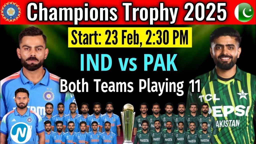 Ind vs Pak Playing 11 Champions Trophy 2025