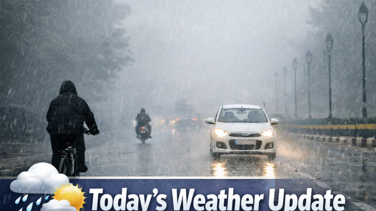 आज का मौसम कोहरा और बारिश बढ़ाएंगे सर्दी का प्रकोप