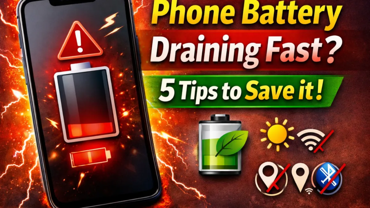 Smartphone battery draining fast