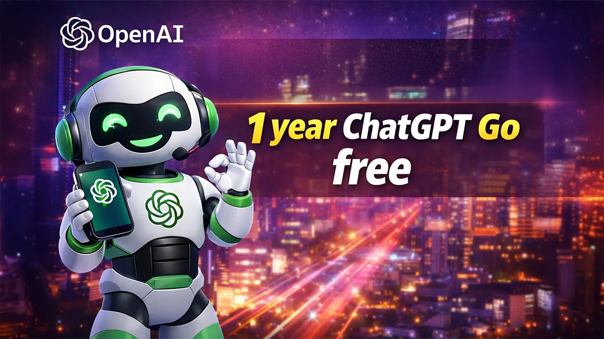 Free ChatGPT Pro: 1 साल तक ChatGPT Go मुफ्त, जानिए पूरा तरीका