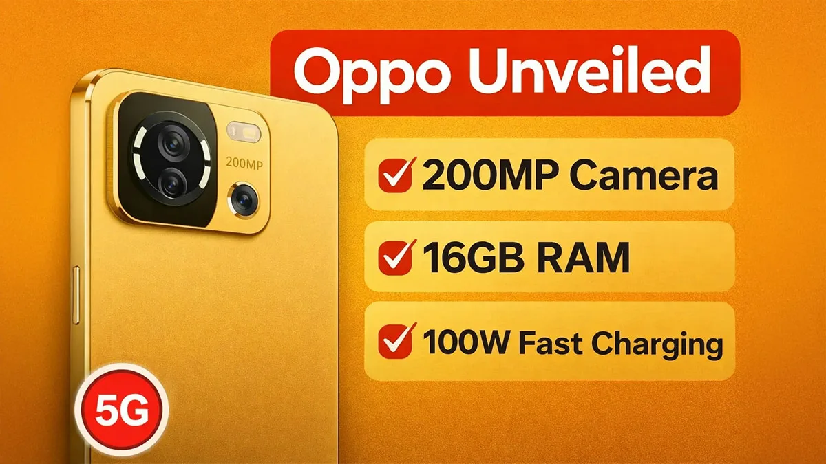 Oppo Unveiled: प्रीमियम 5G स्मार्टफोन जिसने 200MP Camera, 16GB RAM and 100W Fast Charging