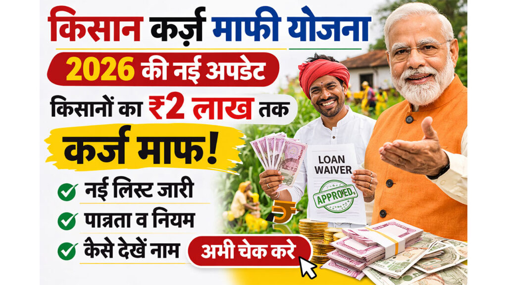Kisan Karj Mafi Yojana 2026: किसानों का ₹2 लाख तक कर्ज माफ? नई लिस्ट, पात्रता और ताजा अपडेट