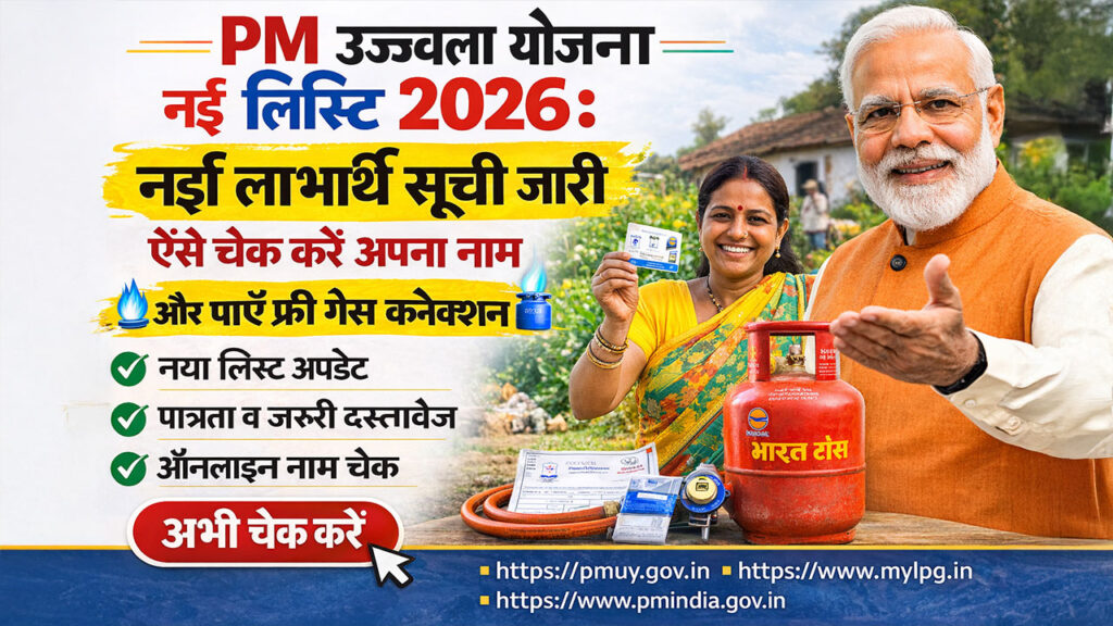 PM Ujjwala Yojana New List 2026: नई लाभार्थी सूची जारी, ऐसे चेक करें अपना नाम और पाएं फ्री गैस कनेक्शन